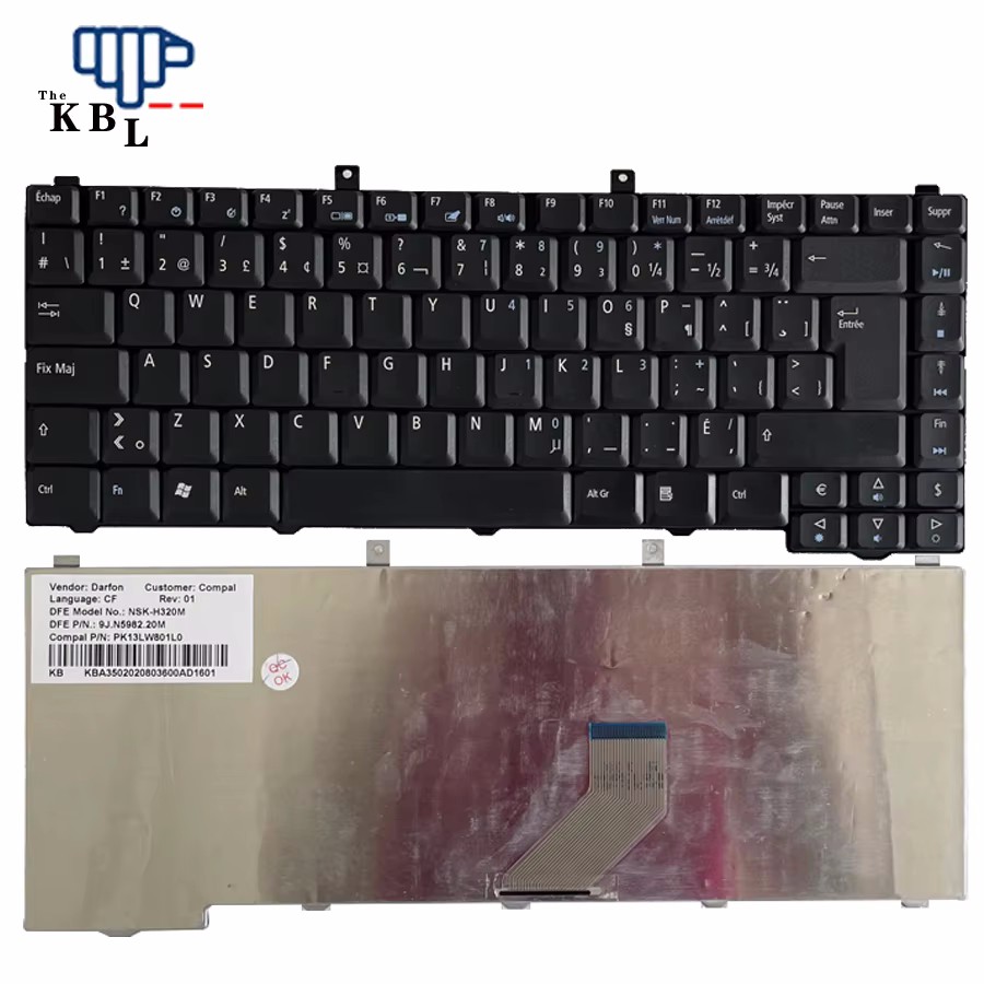 Picture of Oraginal New French-Canada Language For Acer Aspire 3100 3600 5100 5600 Black Laptop Keyboard PK13LW801L0