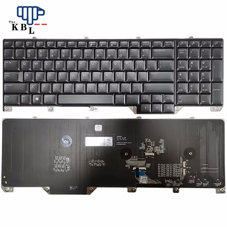 Picture of Original New US Language Dell Alienware 17 R5 Area 51m Black Backlight Laptop Keyboard V183025AS1 22PTDH5881