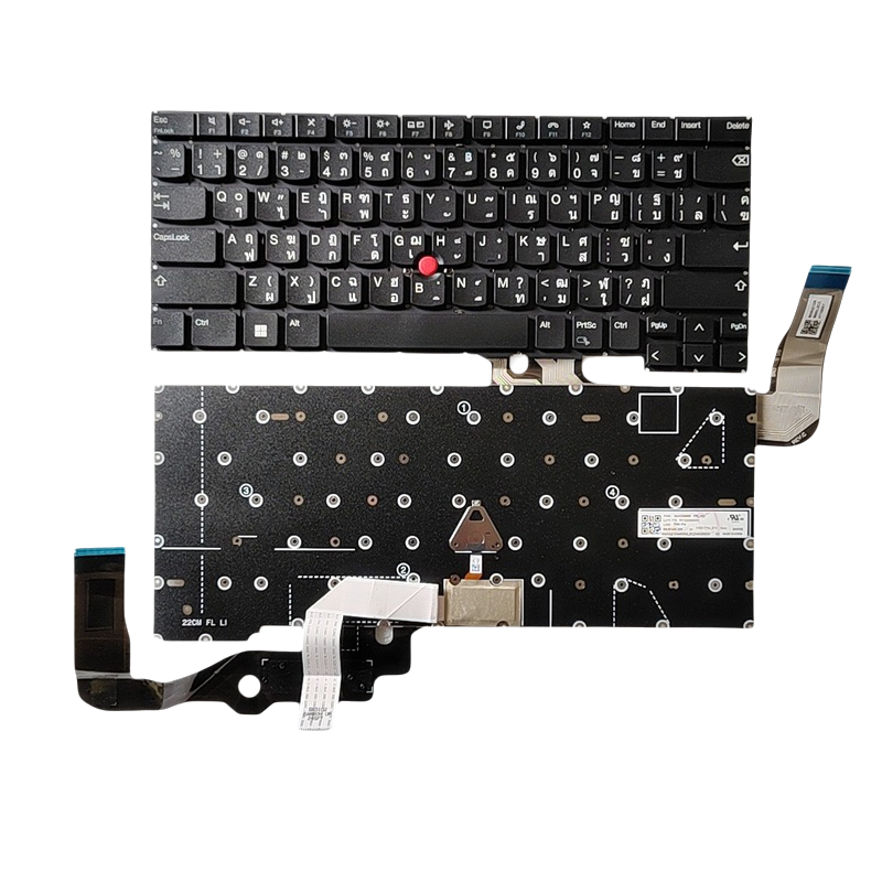 Picture of New Thailand Layout For Genuine Lenovo Thinkpad T14S Gen4 NoBacklight Laptop Keyboard SG-B1440-2NA PK132AS2A18 SN21D68538 D746