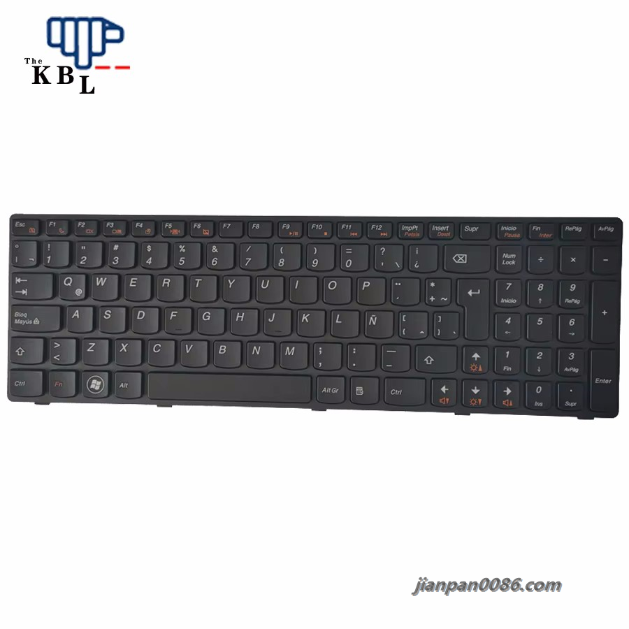 Picture of Original New Latin Language For Lenovo Ideapad G580 Z580A G585 Z585 G590 N580 N581 N585 0 P585 Black Laptop Keyboard 2P6452