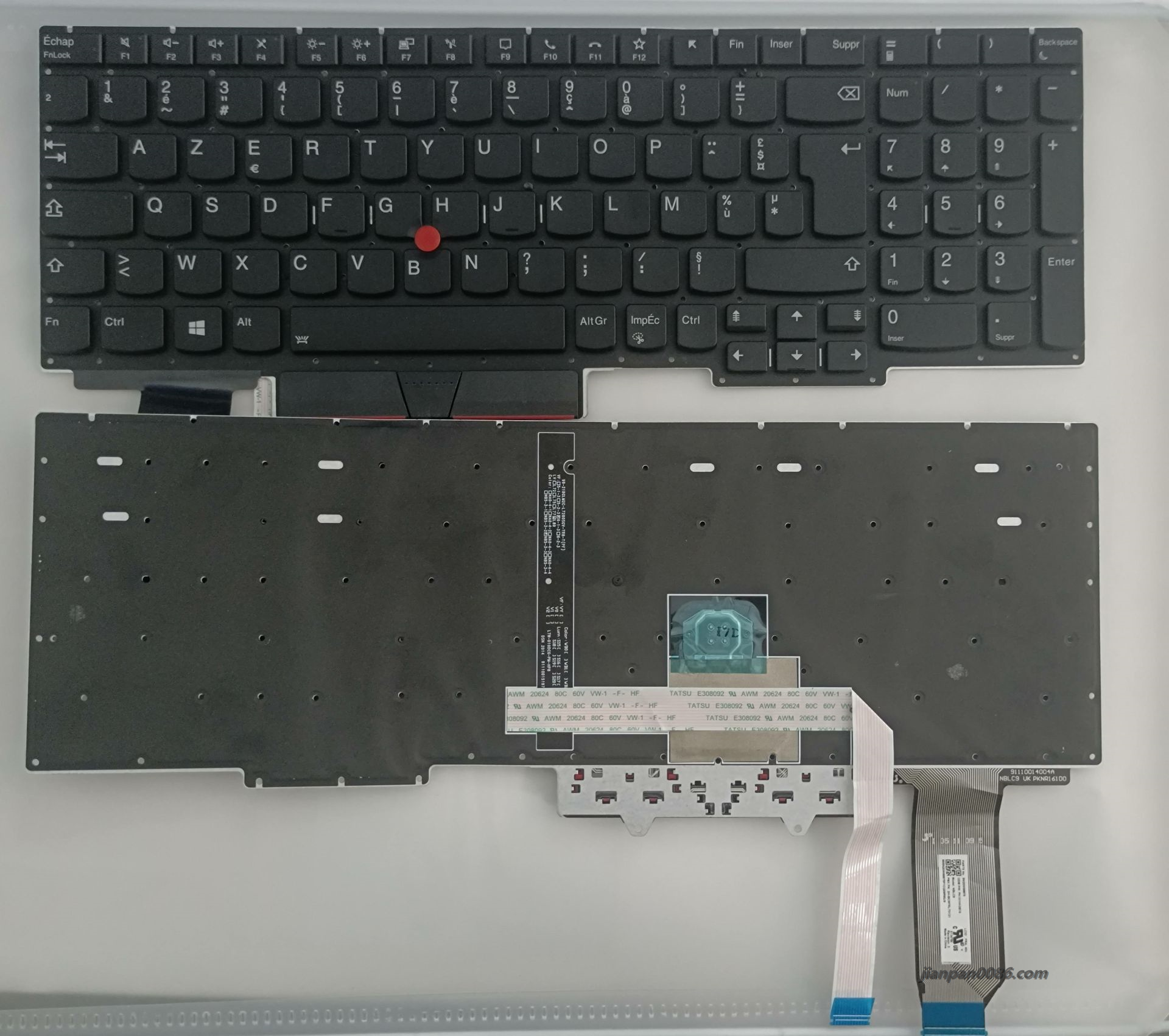 Picture of Original New France Language For Lenovo Thinkpad E15 Gen 2 Gen 1 Black Backlit Laptop Keyboard SN20W68875 PK131HK3B16