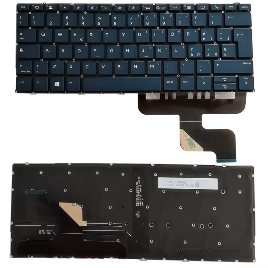 Picture of Original New Italy Language For HP Elite Dragonfly G2 MAX 13.3 Cyan Backlight Laptop Keyboard SN9181BL SG-99100-2IA 40P5224