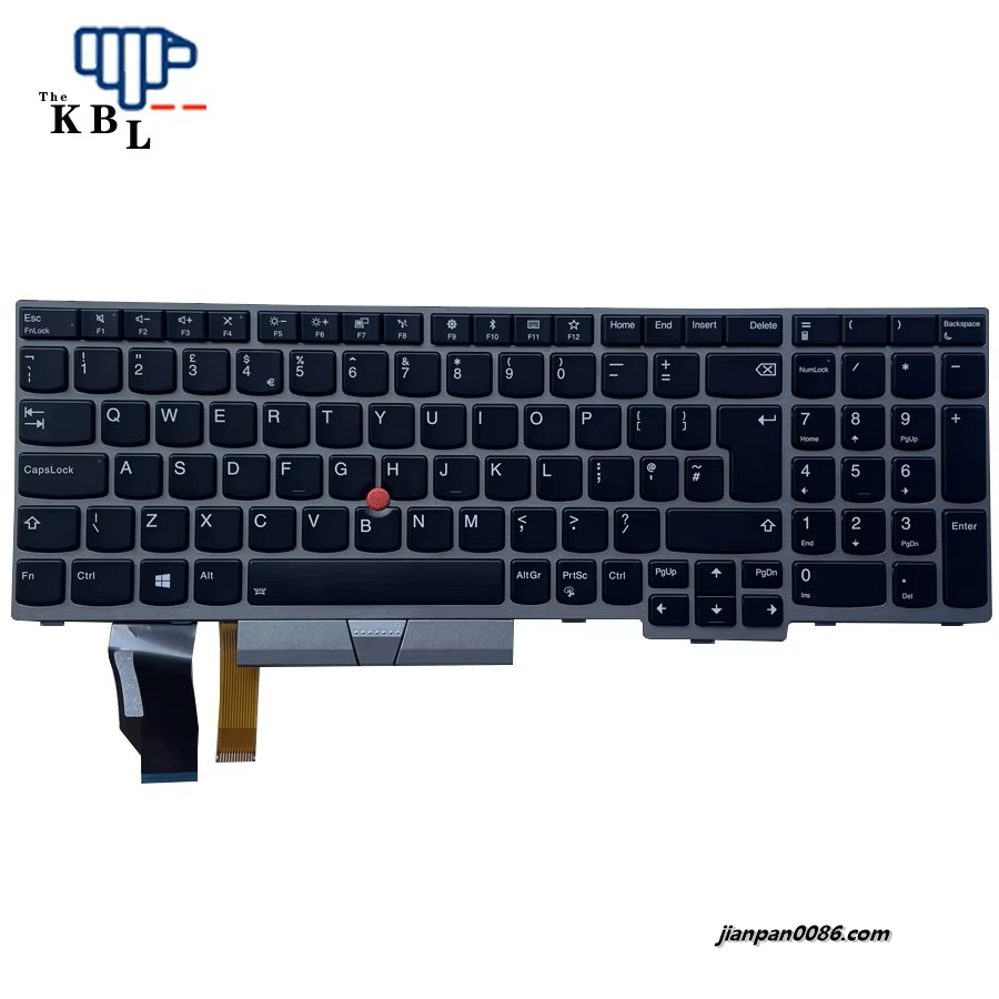 Picture of Original New For Lenovo ThinkPad UK Languag E580 E585 E590 E595 T590 P53S L580 L590 P52 P72 P53 P73 Laptop Keyboard (Silver Frame)SN20P35633 7PE544