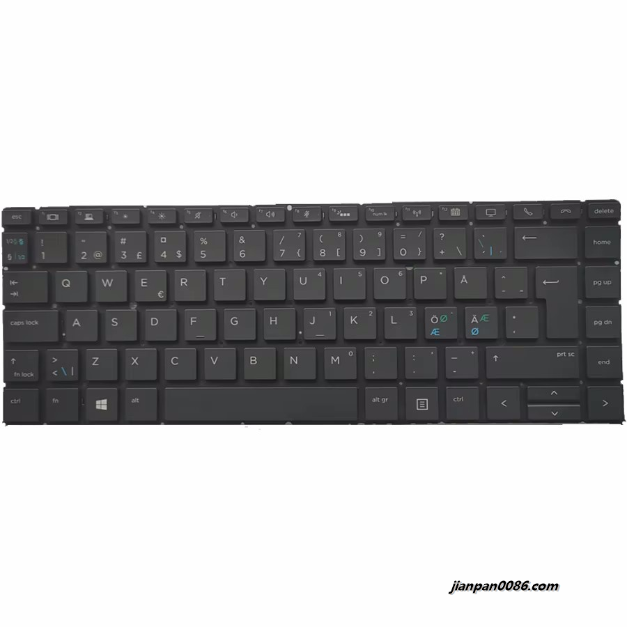 Picture of Original New For HP Elitebook 1040 G4 Norway Language Backlit Laptop Keyboard 2B-BAZ40Q110