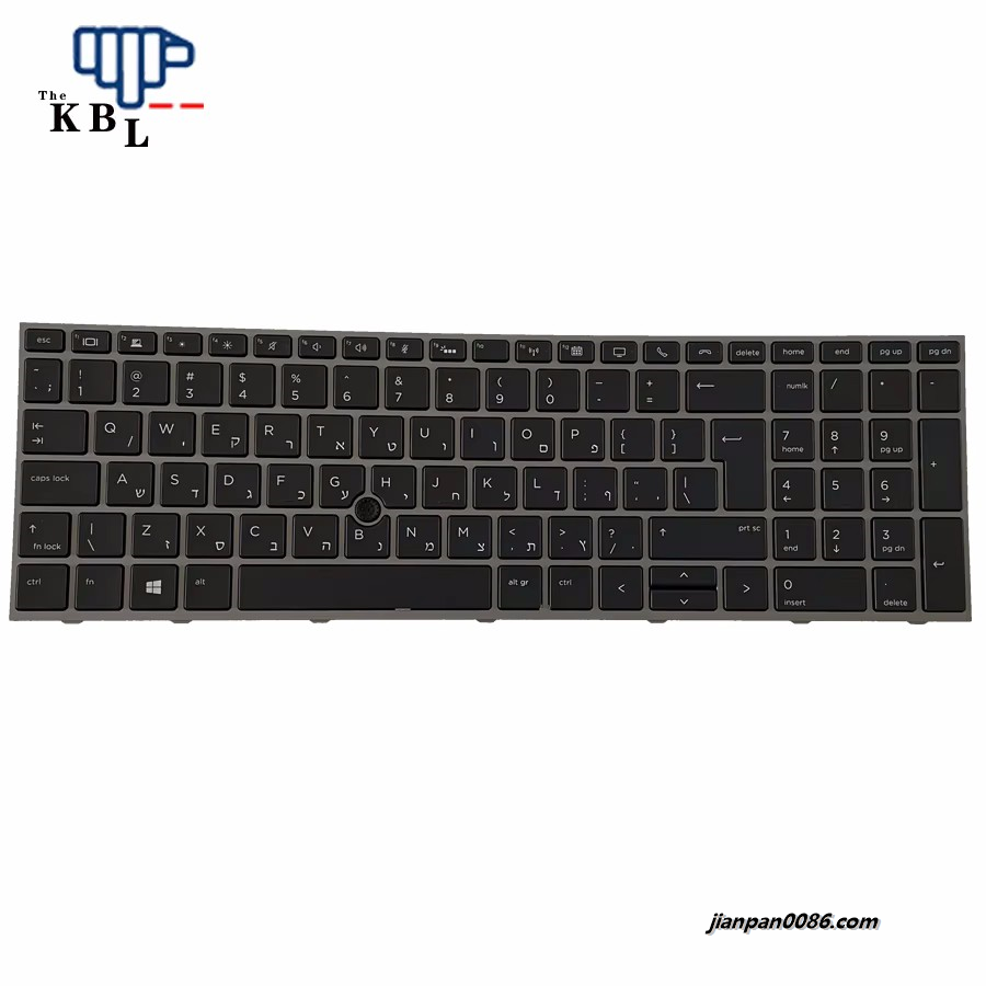 Picture of Original New Hebrew Language For HP Zbook 15 G5 17 G5 Black Backlight Laptop Keyboard HPM17H66HBJ920 PNL12765-BB2 1E605
