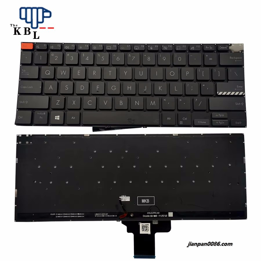 Picture of Original New US Language For Asus Pro14 M7400Q Black Backlight Laptop Keyboard  002L20P23LHA01 1PTDH3546