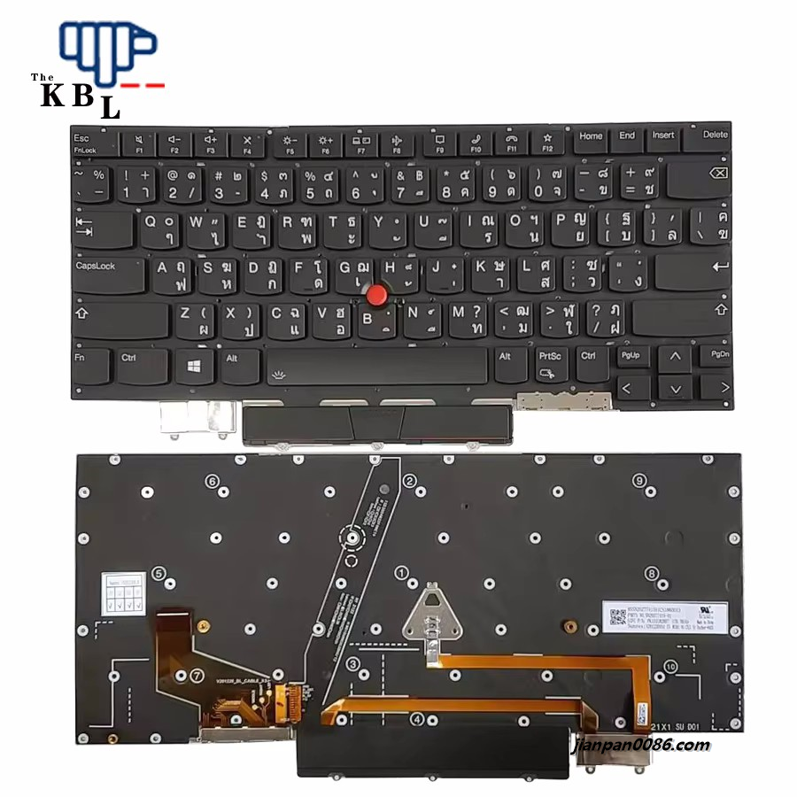 Picture of Original New Thailand Language For Lenovo ThinkPad X1 Carbon 9TH 2021 Backlit Laptop With Pointer V201220AS1