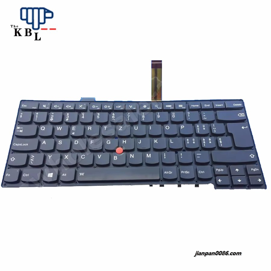 Picture of Original New Swiss Language For Lenovo ThinkPad S3-S431 S3-S440 S431 S440  Laptop Keyboard Backlit 0C44866