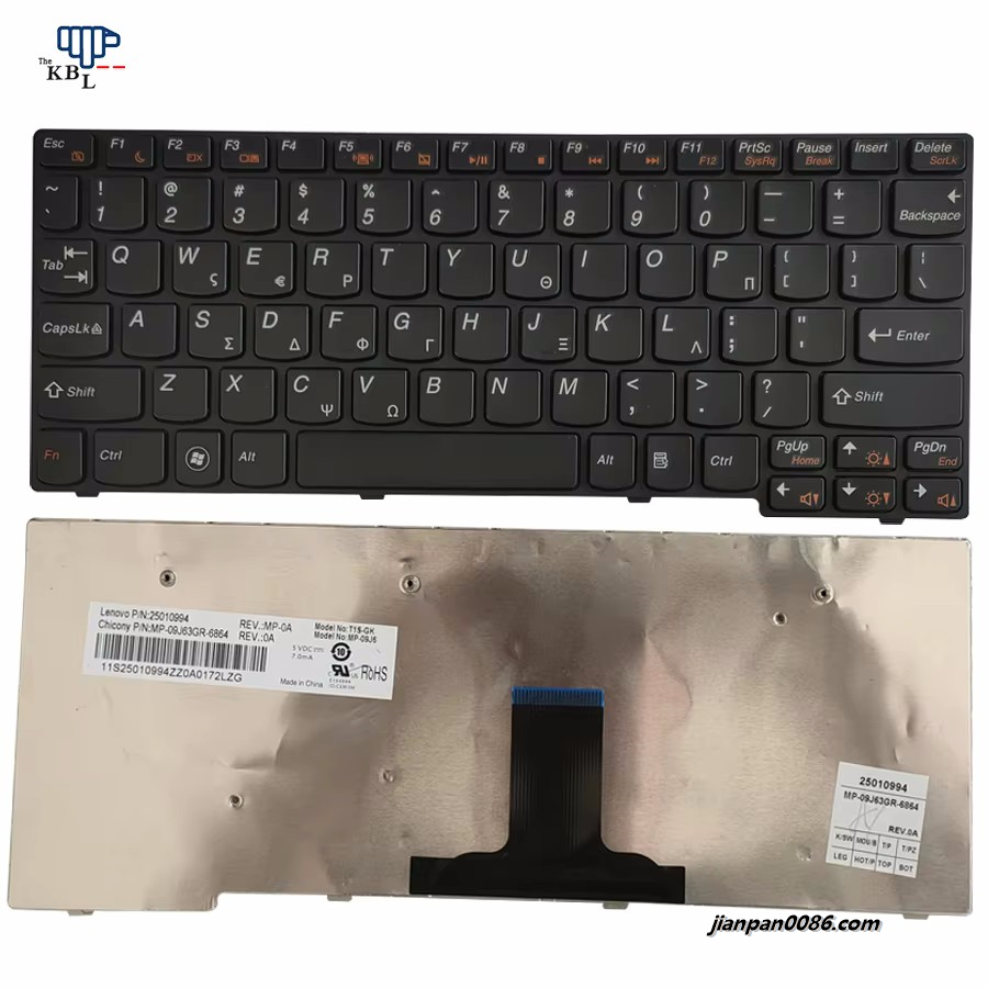 Picture of Original New Greece GK Language For Lenovo Ideapad S100 S10-3 S110 Black Laptop Keyboard 25010994 MP-09J63GR 16P5880