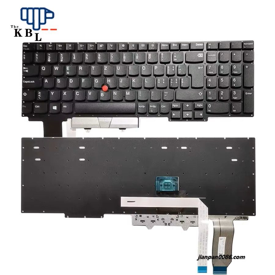 Picture of Original New Swiss Language For Lenovo Thinkpad E15 Gen 2 Gen 1 Black Backlit Laptop Keyboard V185820CK1 2PTDH6040