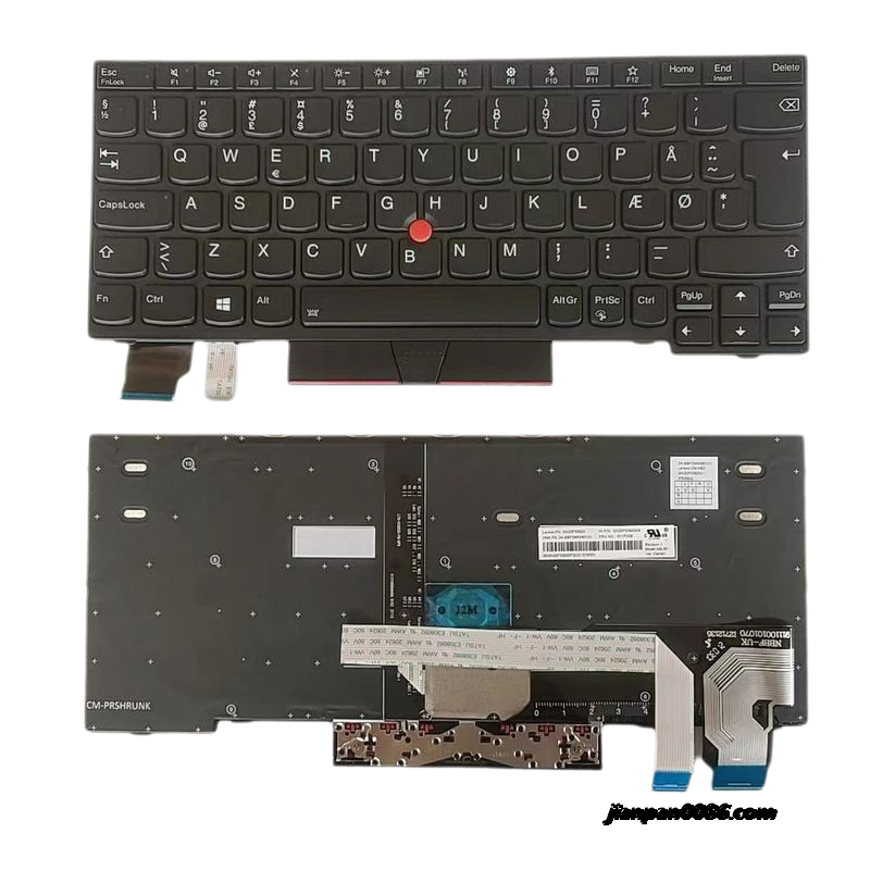Picture of Original New Denmark Language For IBM Thinkpad X280 X285 X390 X395 Black Backlight Laptop Keyboard 2H-BBFDMW60121 SN20P33920 FRU NO.01YP209 TDH4795