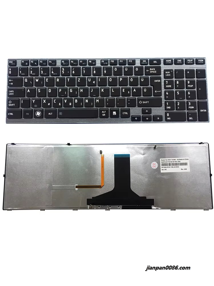 Picture of Original New Hungry Language For Toshiba Satellite P755 P770 P775 P750 P750D Black Laptop Keyboard PK130IU2C18 NSK-TQ3B