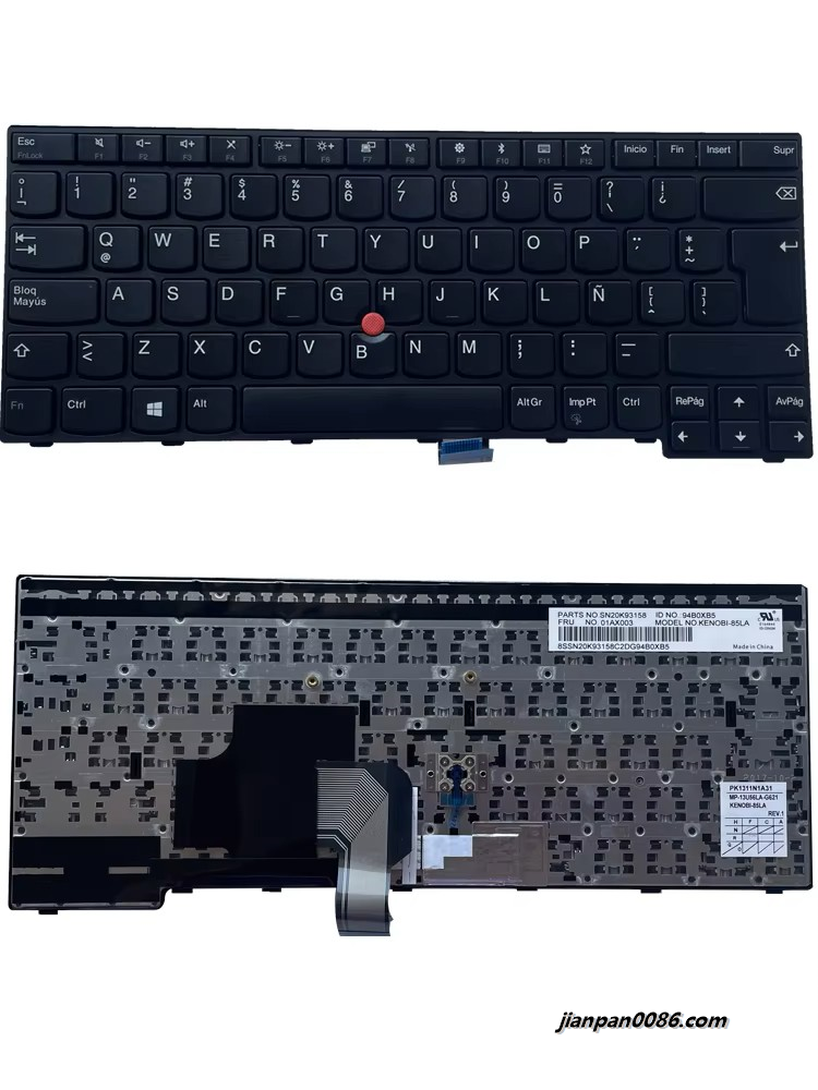 Picture of Original New For Lenovo Thinkpad E470 E470C E475 Latin Language Laptop Keyboard SN20K93158 1PE547