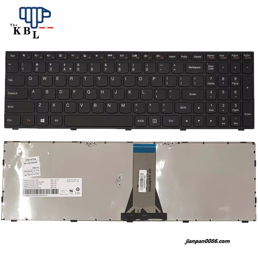 Picture of Original New US Language For Lenovo IdeaPad G50-30 G50-45 G50-70 G50-70m Z50 Z50-70 Z50-75 Black Frame Laptop Keyboard PK1314K2A00 MP-13Q13US-686 TDH1198 PK130TH3A00