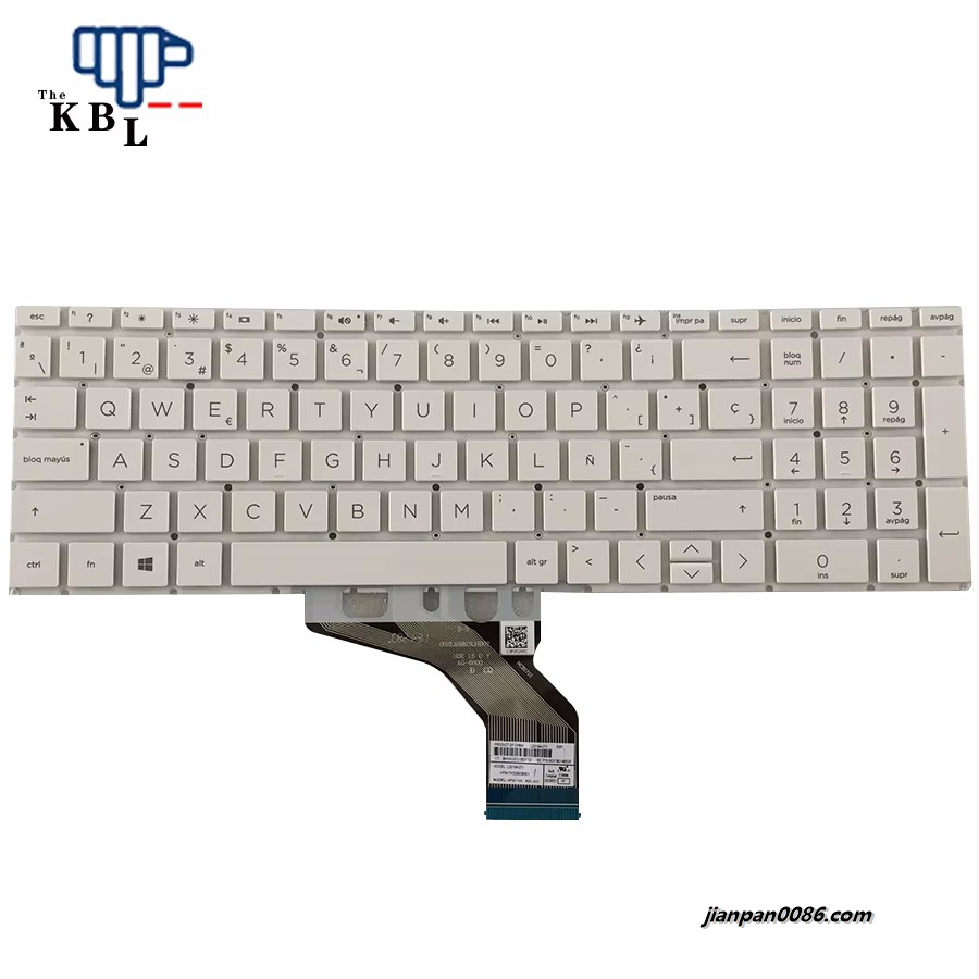Picture of Original New Spanish Language For HP Pavilion 15-DA 15-DB 15-DW White Laptop Keyboard PN6037B0146526 L20194-071 1E605