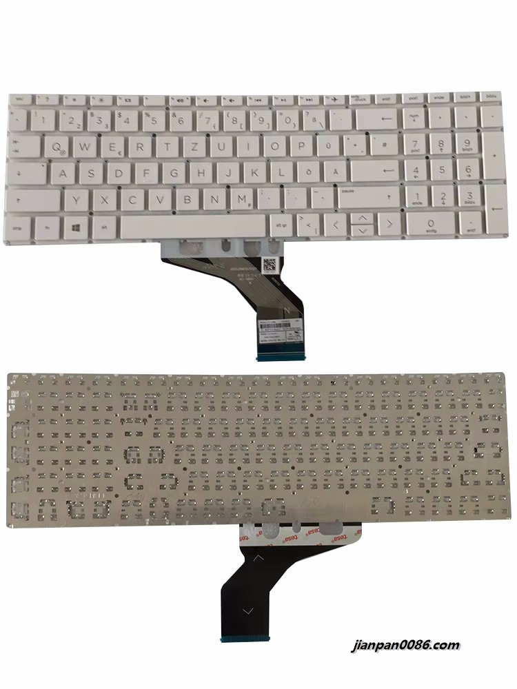 Picture of Original New Germany Language For HP Pavilion 15-DA 15-DB 15-DW White Laptop Keyboard  L20194-041 P/N:6037B0146504 1E605