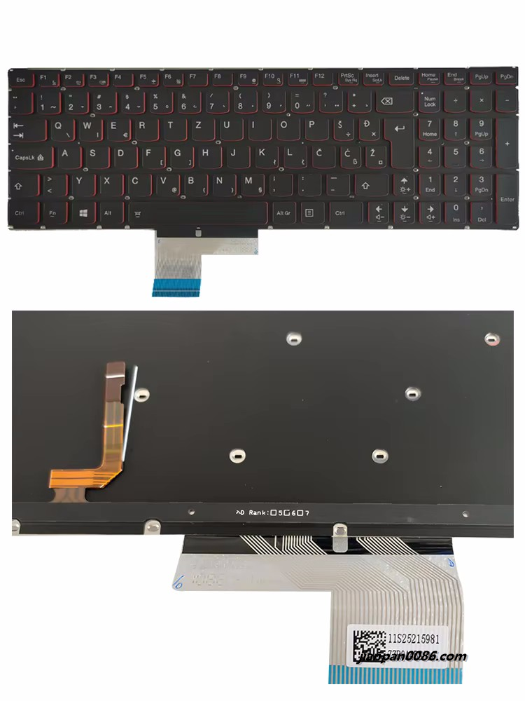 Picture of Original New SA SV YU Language For Lenovo Y50-70 Y50 Y70-70 U530 U530P Backlit Laptop Keyboard 25215981 V-136520YK1SV 1E346