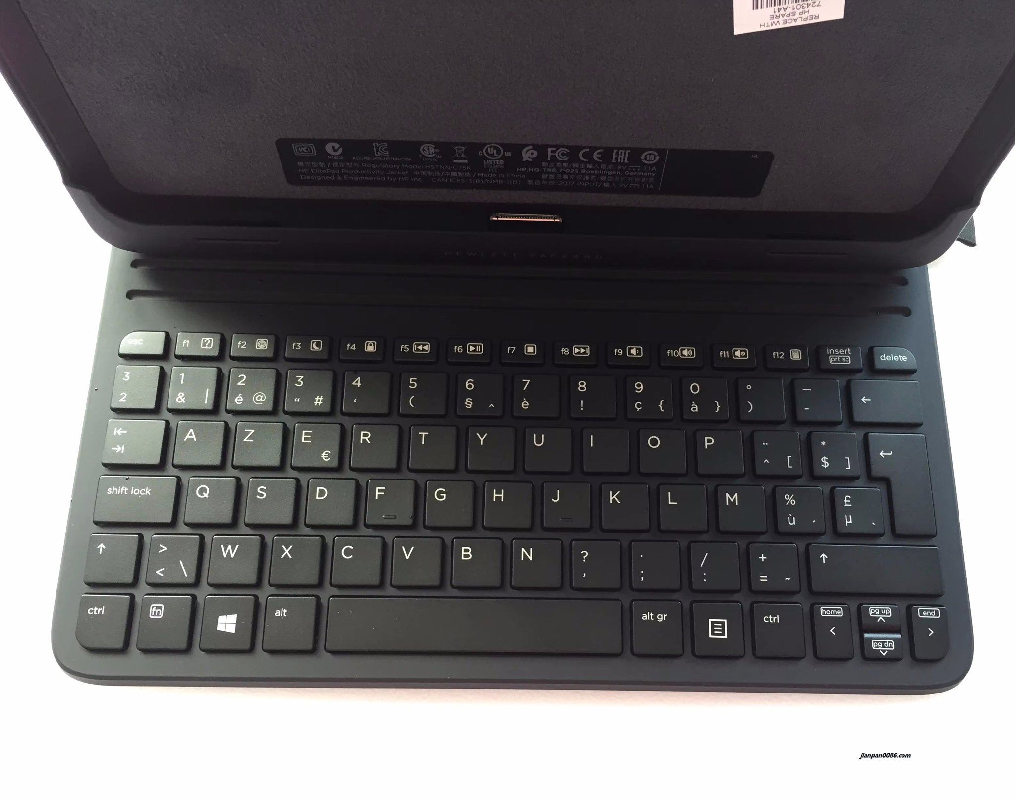 Picture of Original New Belgium Layout AZERTY For HP HSTNN-C75K Elite Pad 7H17C0 71KK6532010 Tablet Keyboard 2PE601