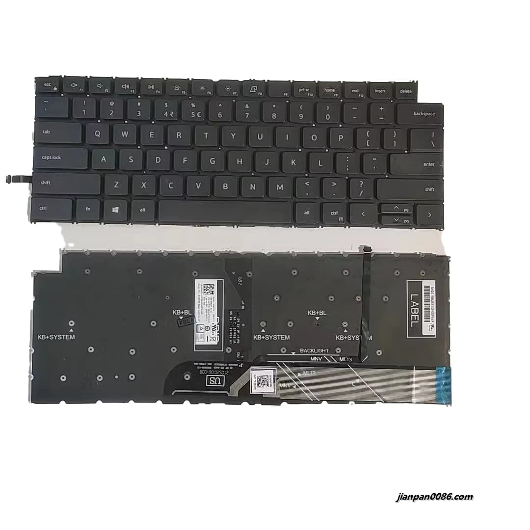 Picture of Original New US Language For Dell 3420 5310 NEW7490 Grey Backlight Laptop Keyboard SG-5711-XUA 16PA565 19434