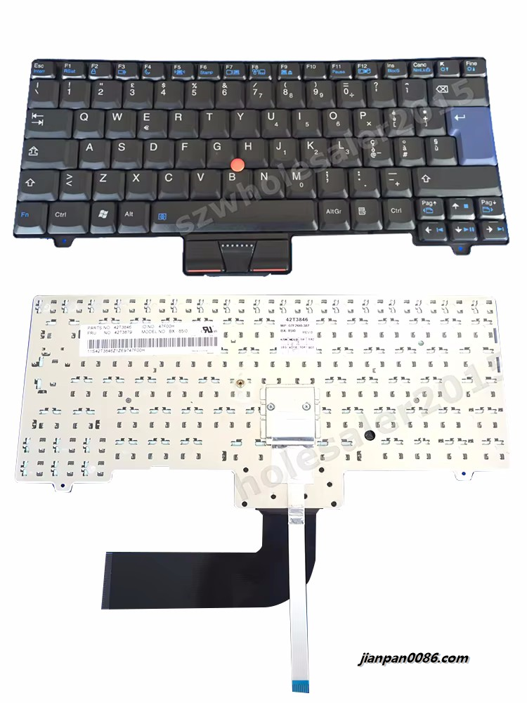 Picture of Original New Italy Language For Lenovo Thinkpad SL300 SL400 Sl400C Sl500 Sl500C Laptop Keyboard MP-07F26I0-387 42T3846