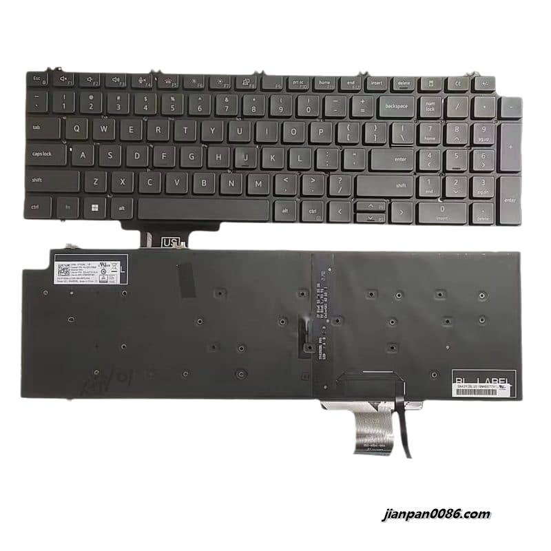 Picture of Original New US Language For Dell Precision 7750 7550 Black Backlit Laptop Keyboard PK133MM2B00 DP/N0RHGTP 100PTDH8542