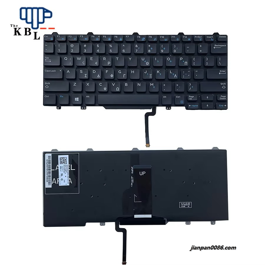 Picture of Original New Greece Language For Dell Latitude E7350 E7480 E7490 Black Backlight Laptop Keyboard 0TV4GP PK1316R1A07 8PE611