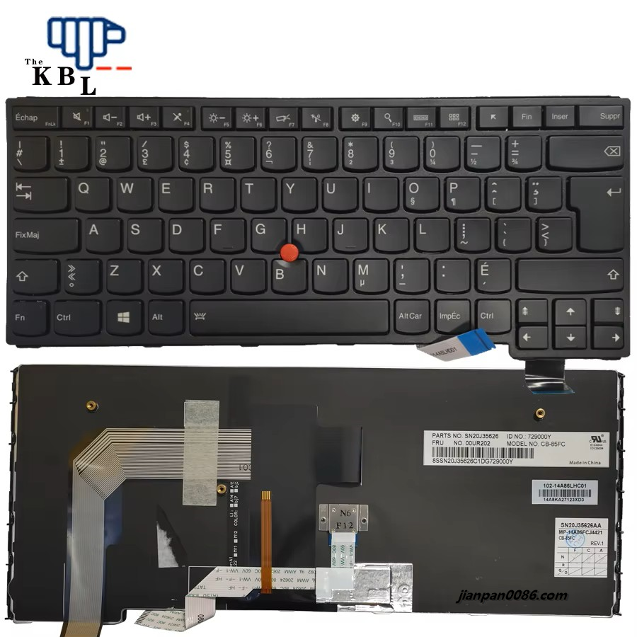 Picture of Original New Canada Language For IBM Thinkpad S3 YOGA 14 Black Backlight With Point Stick Laptop Keyboard MP-14A86FCJ4421 00UR202 TDH9350 2P3017