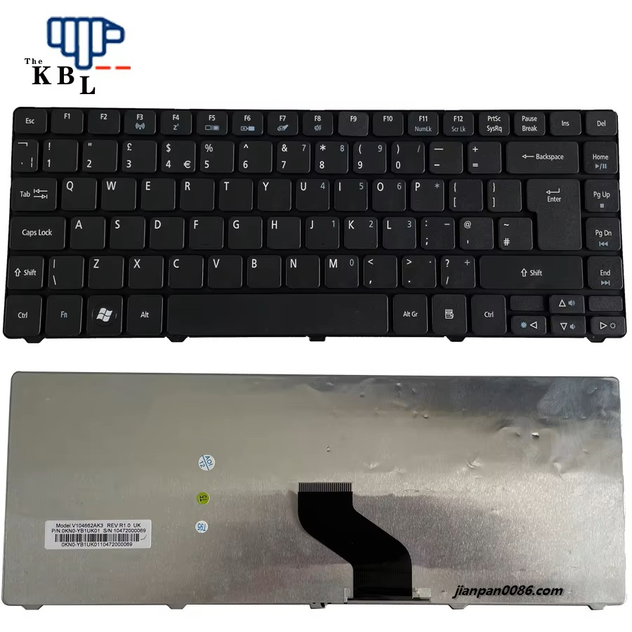 Picture of Original New UK Language For ACER 3810 4750G 4743G 5942 4739Z 4820TG 4740 Black Laptop V104662AK3 1PE437