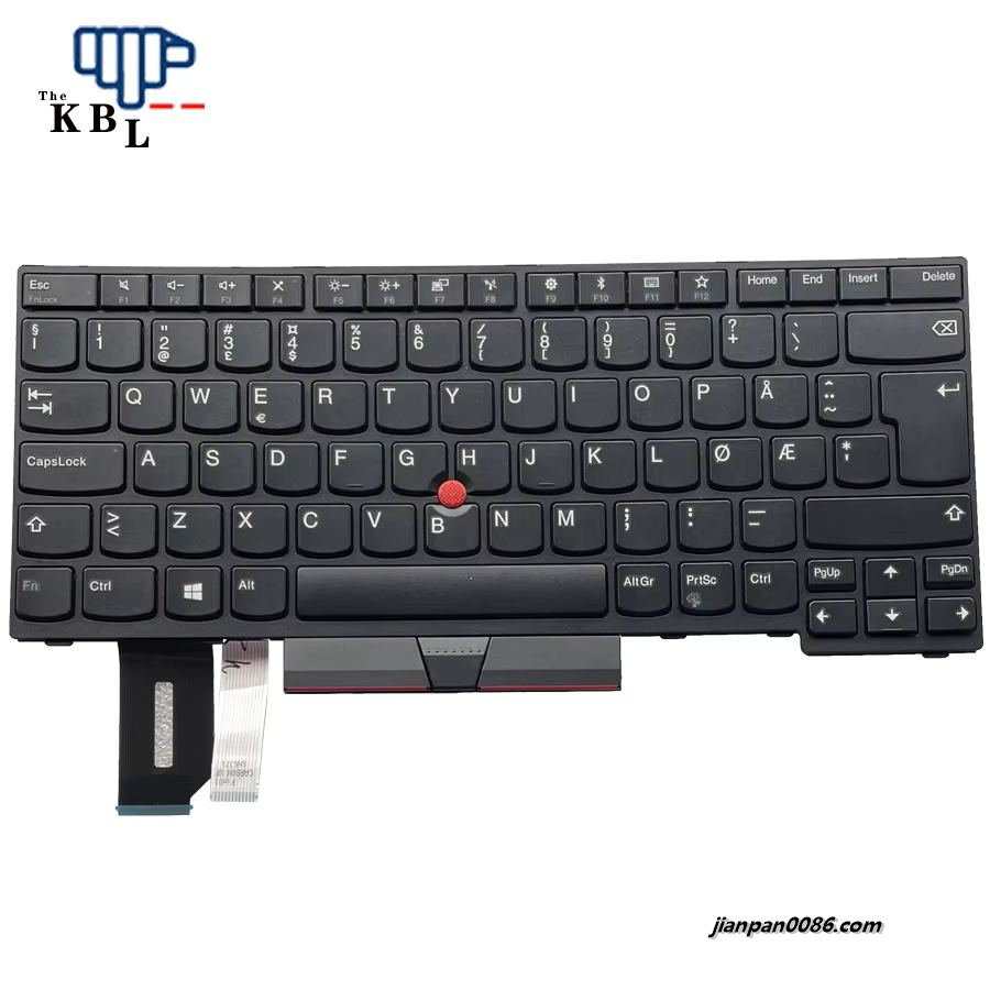 Picture of Original New Norway Language For Lenovo Thinkpad E480 E490 R480 R490 L490 Black Laptop Keyboard SN20P3289