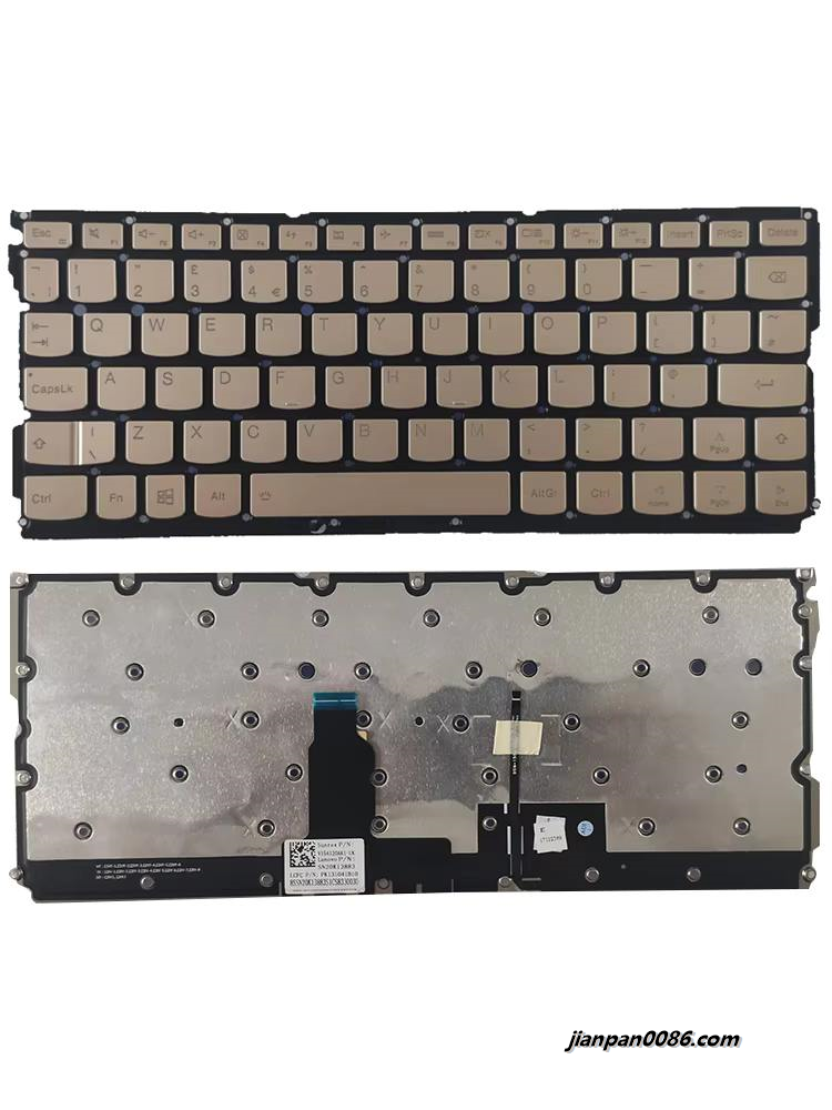 Picture of Oraginal New For Lenovo Yoga 900S UK Language Backlit Laptop Gold Keyboard V154120AK1-UK SN20K13883 PK131041B10