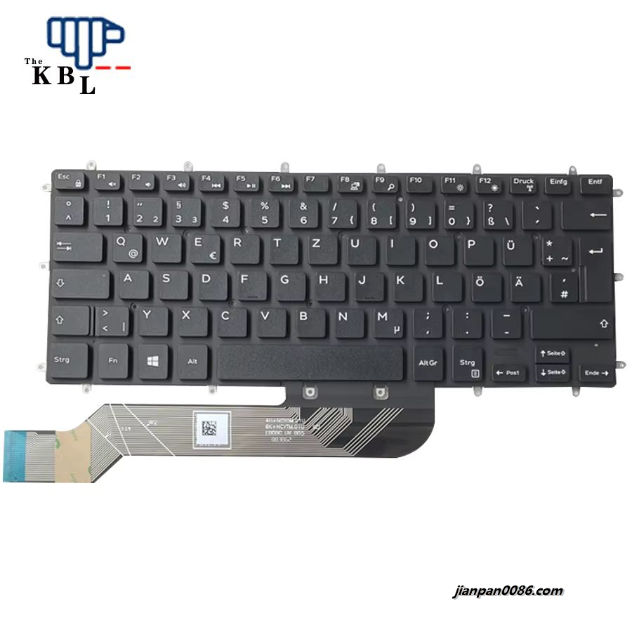 Picture of Oraginal New For Dell 7460 7466 7560 Germany Language Black Laptop Keyboard 0G95CW  PK131Q12A16