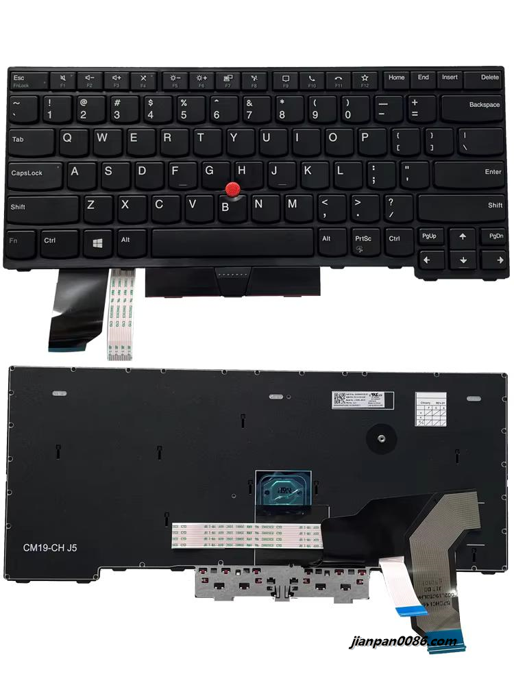 Picture of Original New US Language For Lenovo Thinkpad L14 Black Nobacklight Laptop Keyboard SN20W67436-B1 TDH9152