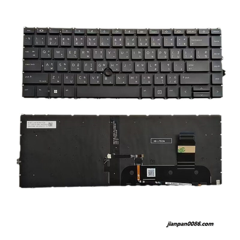 Picture of Original New Thailand Layout For HP 840 G7 Laptop Black Backlight Keyboard SG-2150-33A SN9191BL3 17037 11PTDH4442