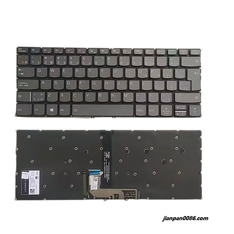 Picture of Original New Canada Language For Lenovo Yoga 940-13 Grey Backlight Laptop Keyboard PK131ED1A16 V163420DK1-EF 16722 