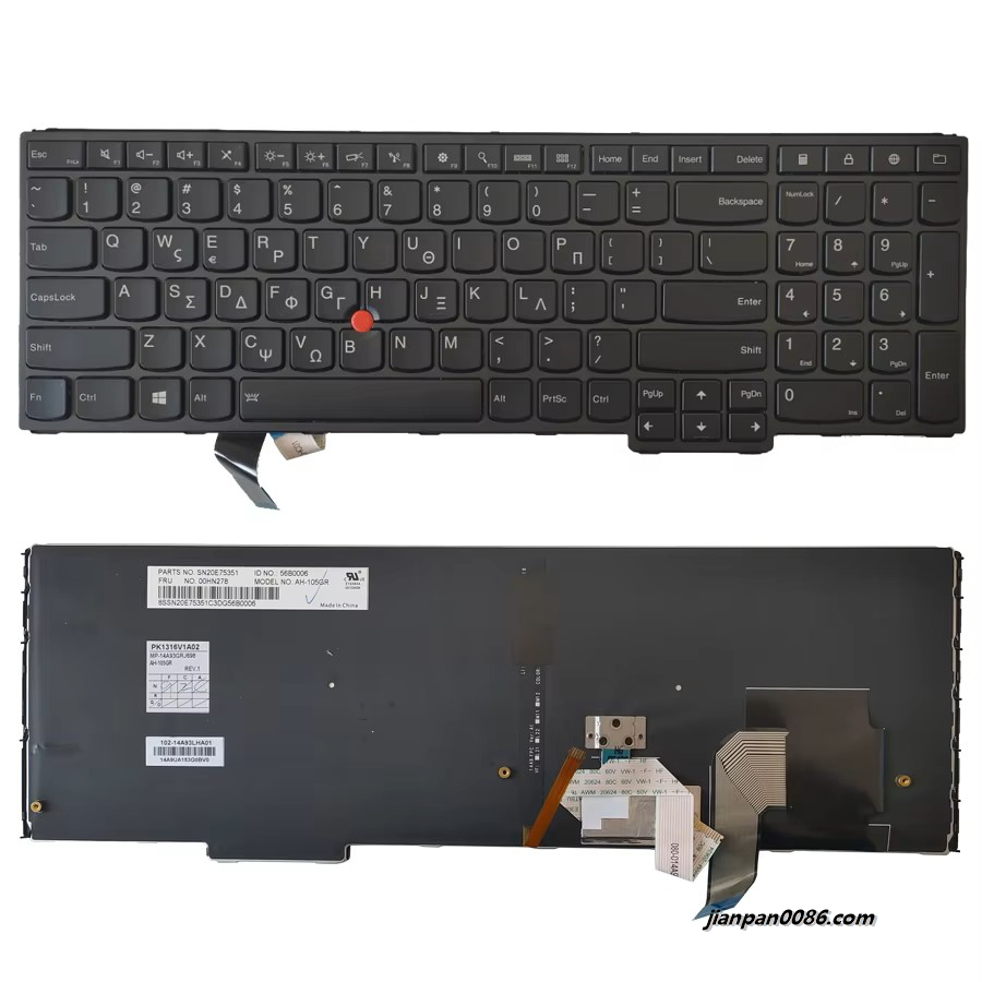 Picture of Original New Greece Language For IBM Thinkpad YOGA 15 Black Backlight With Point Stick Laptop Keyboard PK1316V1A02 25P3295