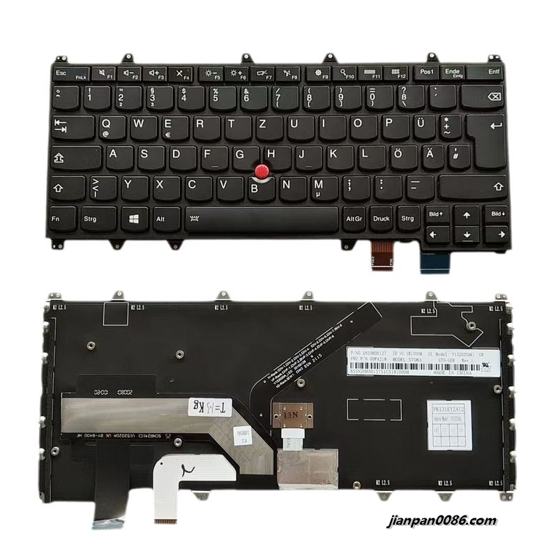 Picture of Original New Germany Language For Lenovo Thinkpad Yoga 260 Backlit Laptop Keyboard 16936 V152020AK1 GR PK131EY2A12 5PTDH4951