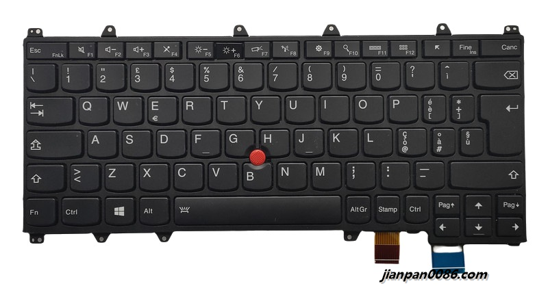 Picture of Original New Italy Language For Lenovo Thinkpad Yoga 260 Backlit Laptop Keyboard PK131EY1A17 TDH1242