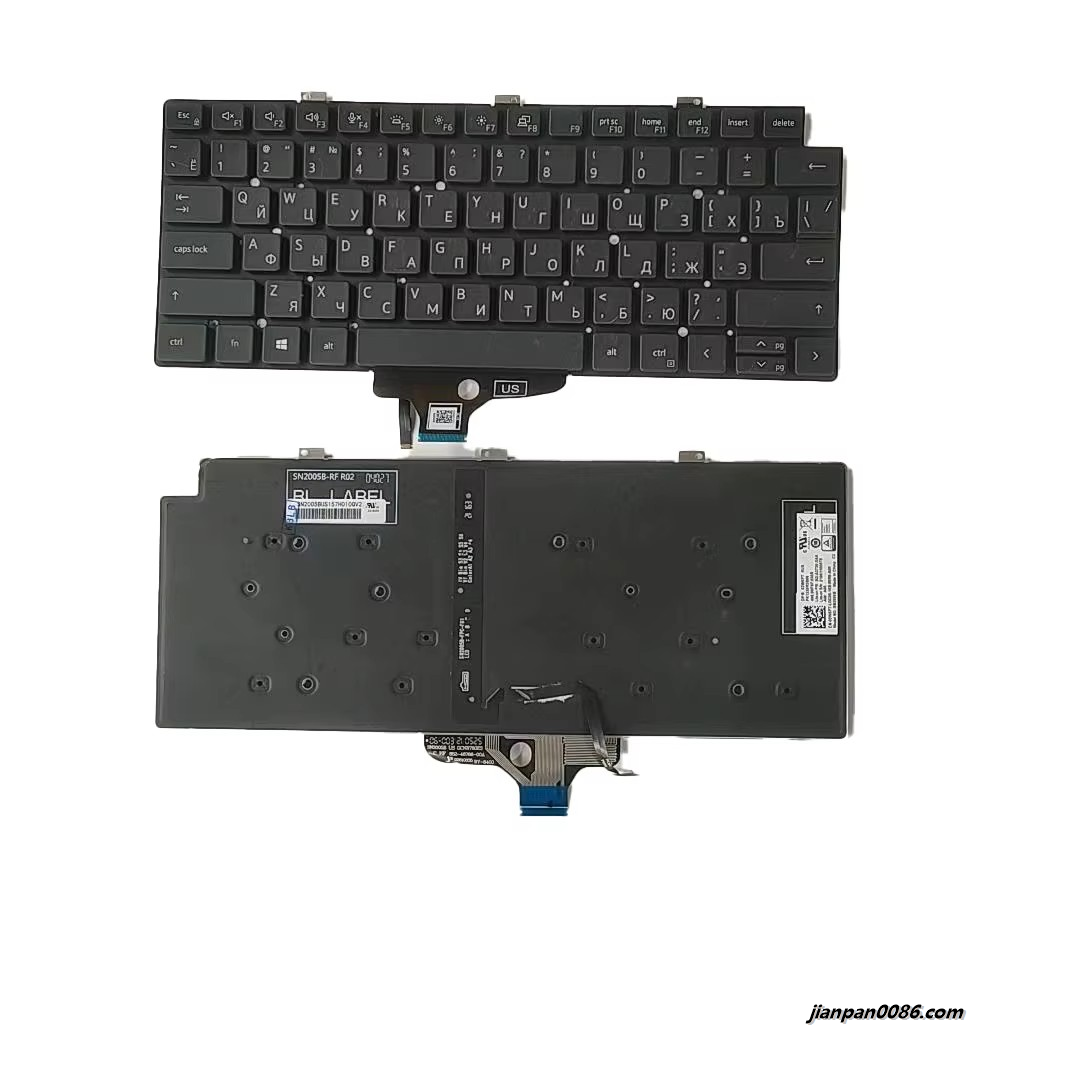 Picture of Original New Russian Language For Dell Latitude 7320 Black Backlight Laptop Keyboard SG-B2730-XAA 4PA531 19166 SN2005B PK1330R3B06 DP/N:02W5PT A531