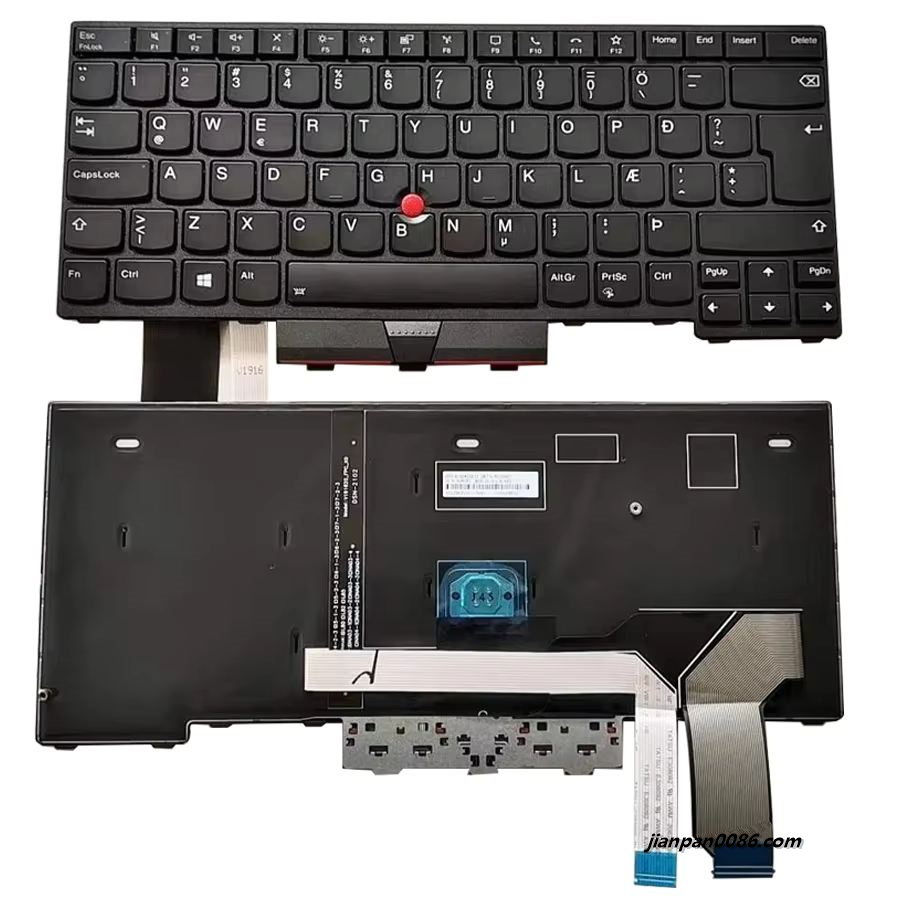 Picture of Original New Iceland Language For IBM Thinkpad L14  Black Backlight With Point Stick Laptop V191620BK1IL PK131H43B22 SN20W676