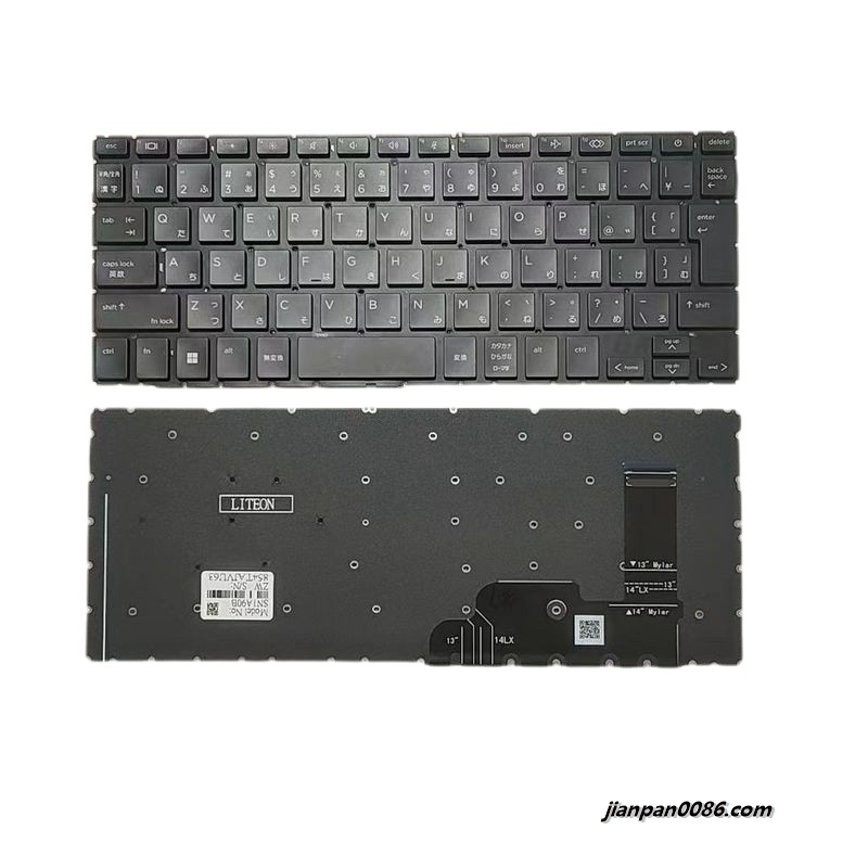 Picture of Original New Japanese Language For HP 840 G9 Black NoBacklit Laptop Keyboard SG-B1070-2VA SN1B91X10 A791