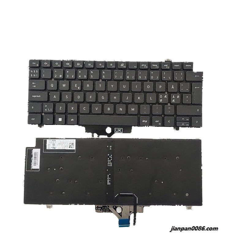 Picture of Oraginal New DN Denmark Language For Dell Latitude 7420 Black Backlight Laptop Keyboard SG2730-79A SN2006BZ   PK133IW3B24 DP/N:0P7W6V S009
