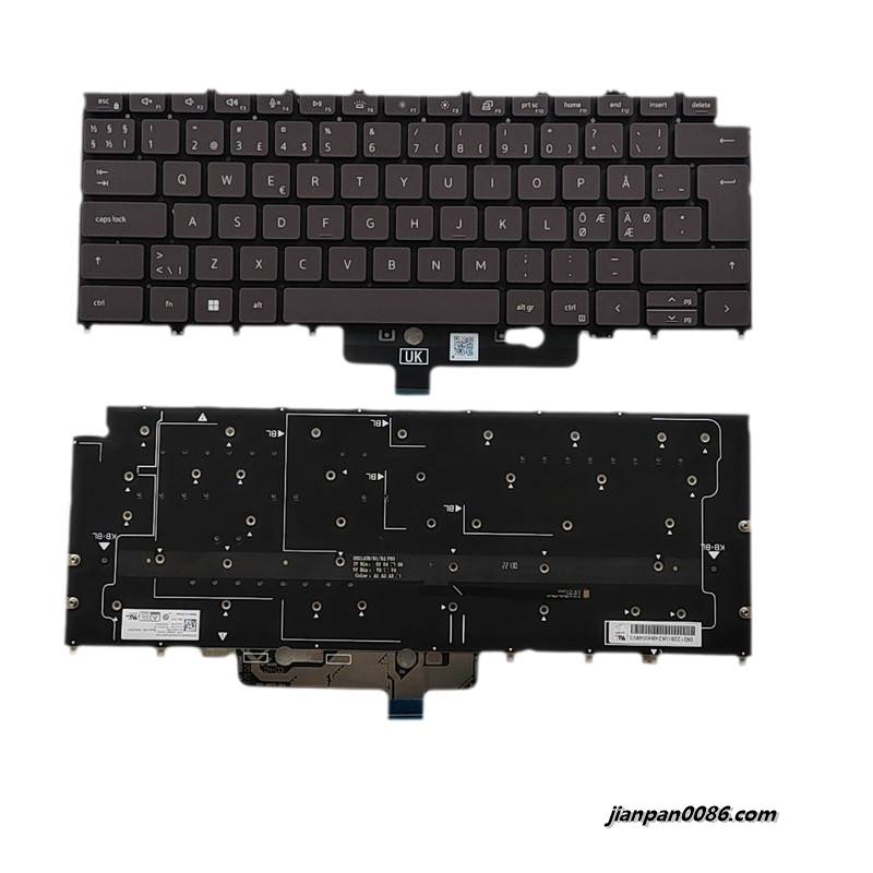Picture of Oraginal New Denmark Language For Dell XPS 13 9315 Black Laptop Keyboard SG-B1610-79A SN2122B1 PK133Q71B24 DP/N0X2DGR S021