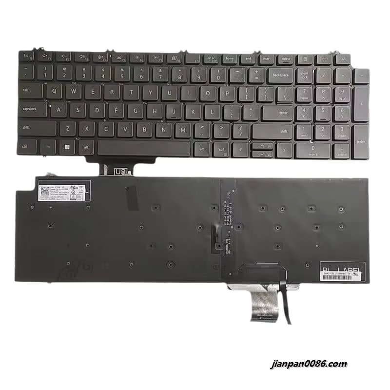 Picture of Original New US Language For Dell Precision 5520 5530 Black Backlit Laptop Keyboard PK133MM2B00 DP/N0RHGTP 100PTDH8542