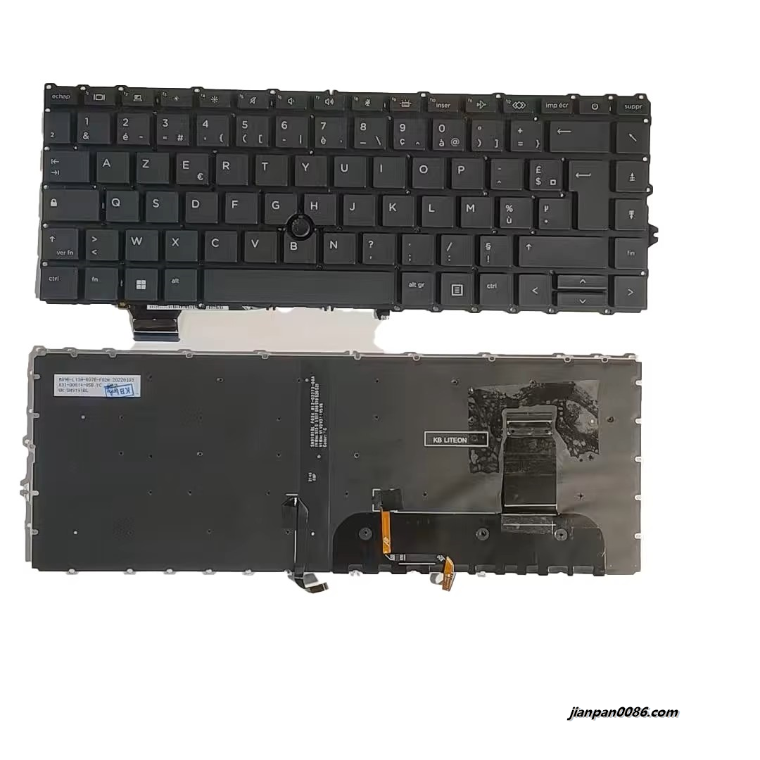 Picture of Original New France Language For HP 840 G7 Black Backlight Laptop Keyboard SG-2150-2FA SN9191BL3  C164 13PA537 19222