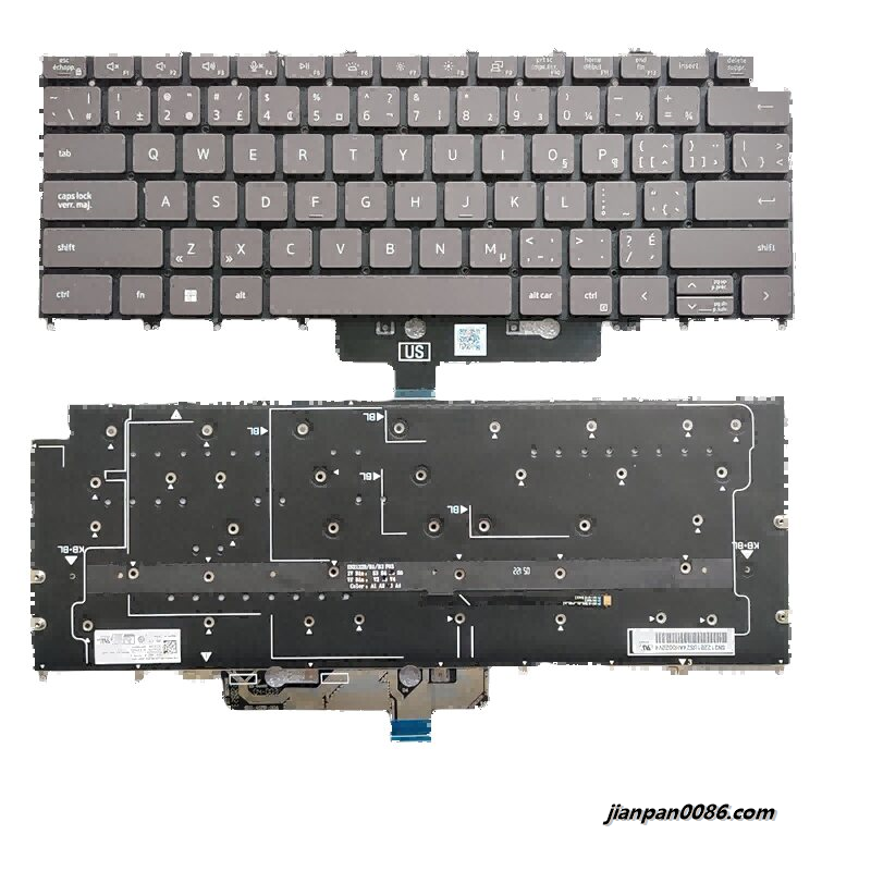 Picture of Original New Canada Layout For DELL XPS 13 9315 Backlit Black Laptop Keyboard SG-B1610-86A SN2122B1 PK133Q71B11 DP/N:0MDV1M  S031