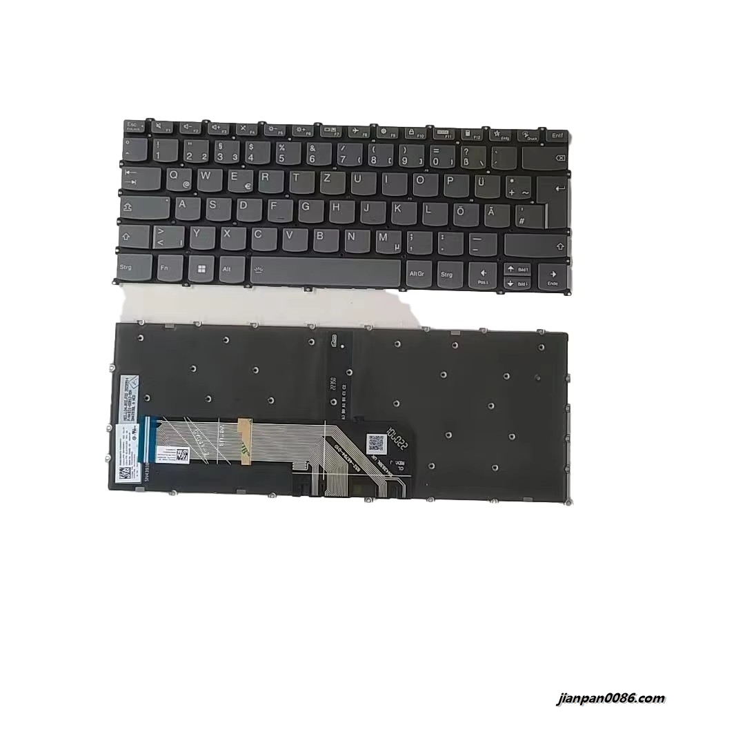 Picture of Original New Germany Language For Lenovo Xiaoxin Air14 2020 Dark Grey Backlight Laptop Keyboard SG-A7410-2DA SN3012B  PK132UZ2D20 A557 3PA557 19350
