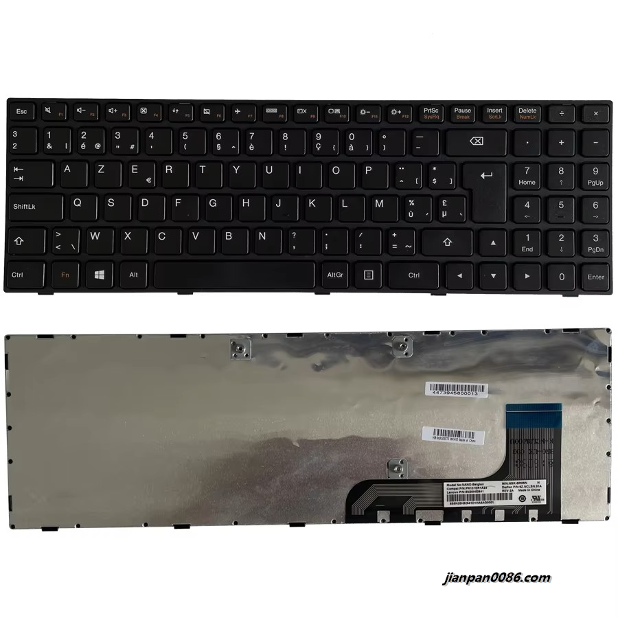 Picture of Original New Belgium Language For Lenovo 100-15 100-15IBY 100-15IB Black Side Cable Laptop Keyboard PK131ER1A23 1PE442