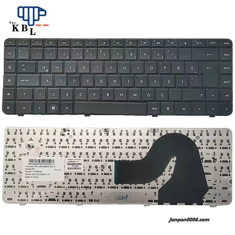 Picture of Original New Turkey Language For HP CQ42 Black Laptop Keyboard 9Z.N4SSF.10T 1PTDH3562