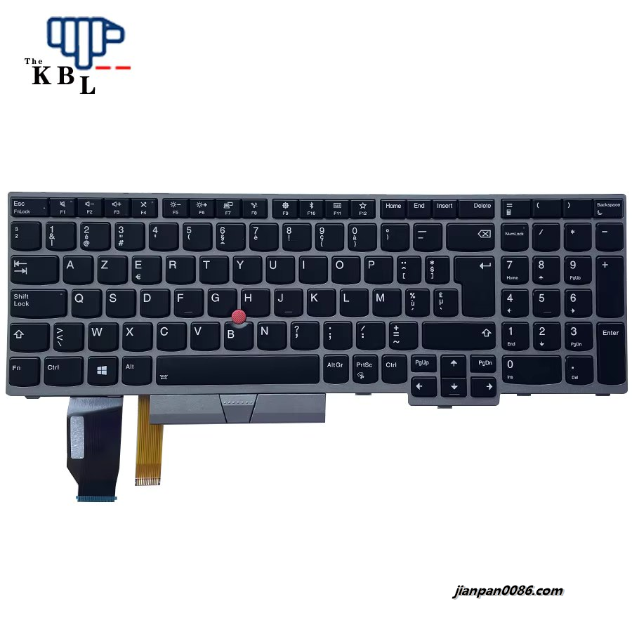 Picture of Original New For Lenovo ThinkPad Belgium Languag E580 E585 E590 E595 T590 P53S L580 L590 P52 P72 P53 P73 Backlit Laptop Keyboard (Silver Frame)SN20P35611 16PE544