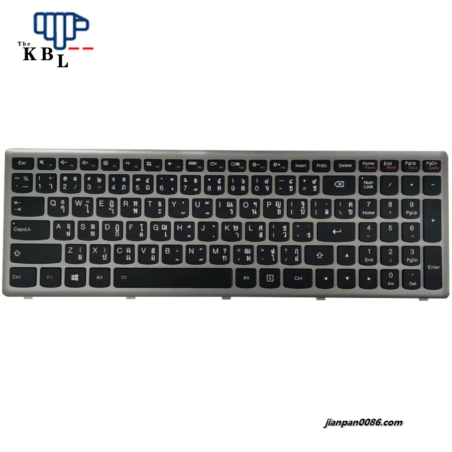 Picture of Original New Thailand Language For Lenovo IdeaPad U510 Z710 Black Backlight Laptop Keyboard T6B1-THA 25211298 9Z. N8RBU.B03